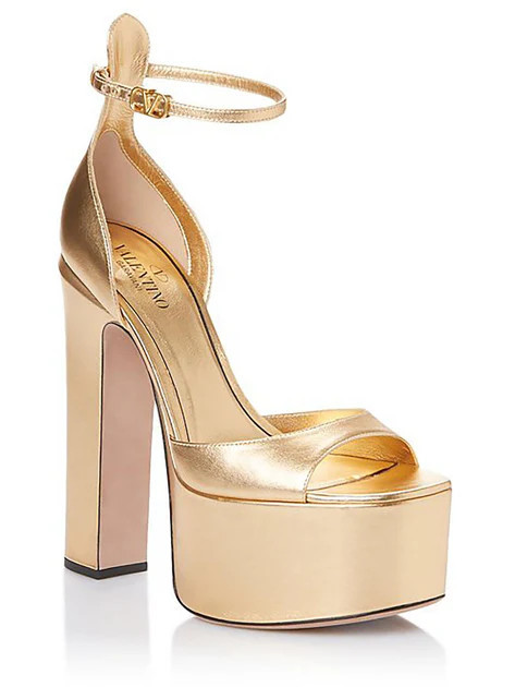 Womens Leather Open Toe Platform Heels | Shop Simon