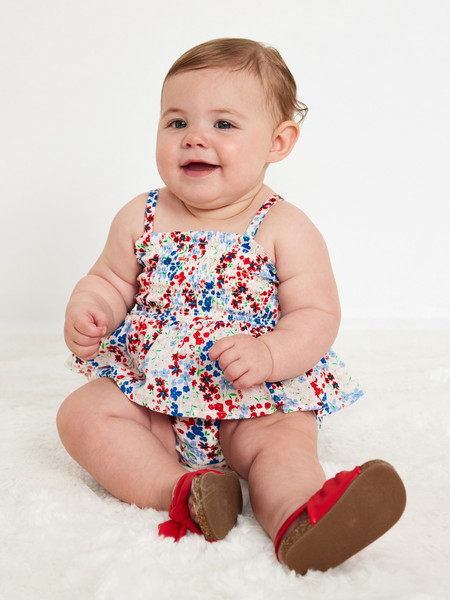 Sleeveless Smocked Ruffled One-Piece Romper for Baby | Old Navy (US)