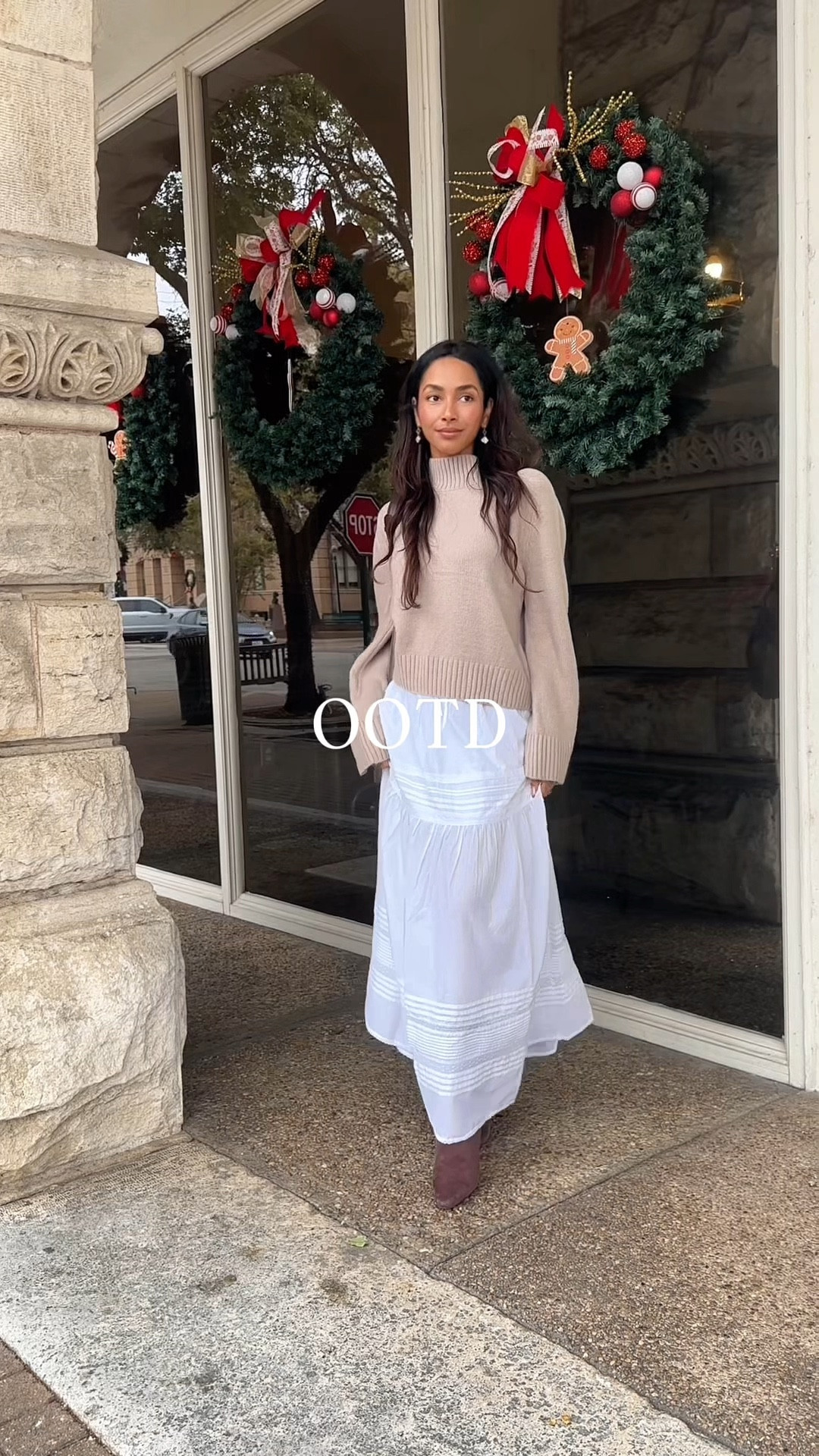Holiday outfit inspo 🎄 
Wearing a mock-neck sweater with a white maxi skirt and my new suede knee-high boots from FRANKIE4 Footwear!! These suede boots are chic, comfortable, and the perfect neutral boot for winter outfits👢🤍
• Enjoy 15% off with my code LTK_LESLIE15 !! ✨

#LTKHoliday #LTKootd #LTKFindsUnder100