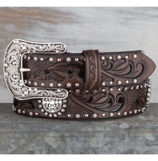 Ariat Brown Concho Studded Belt | Rod's Western Palace/ Country Grace