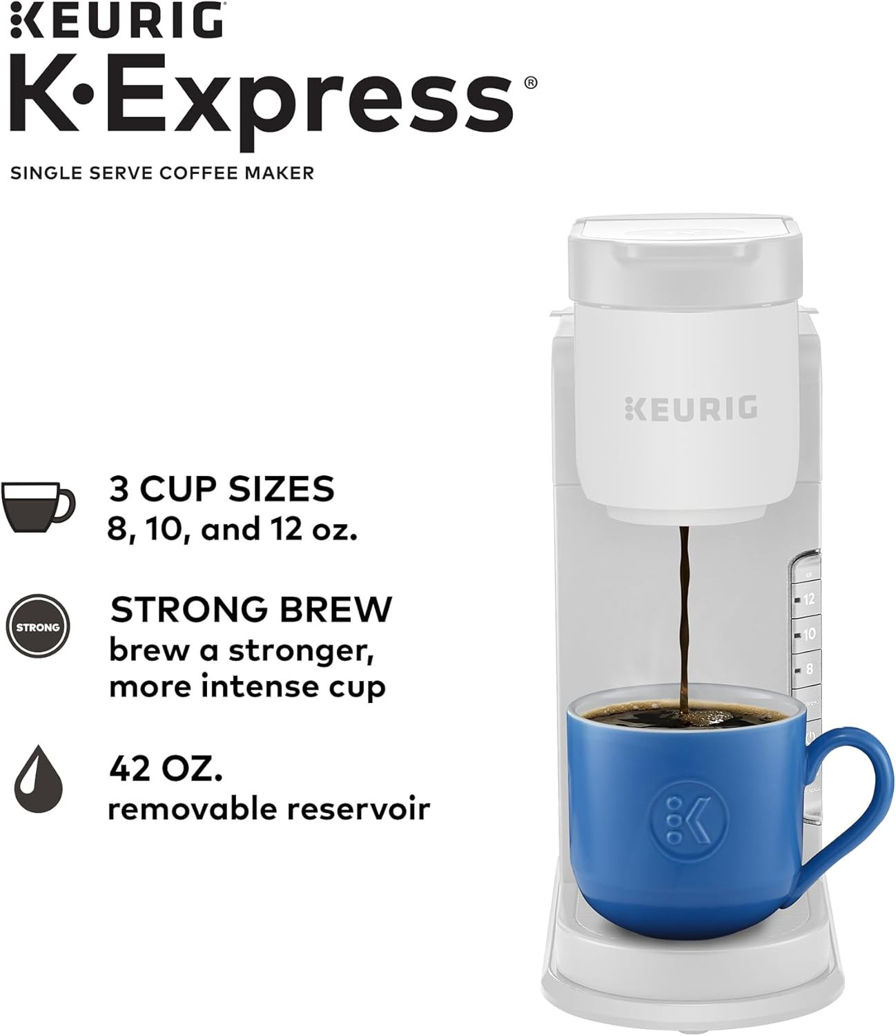 Keurig K-Express Coffee Maker, Single Serve K-Cup Pod Coffee Brewer, Warm Stone | Amazon (US)