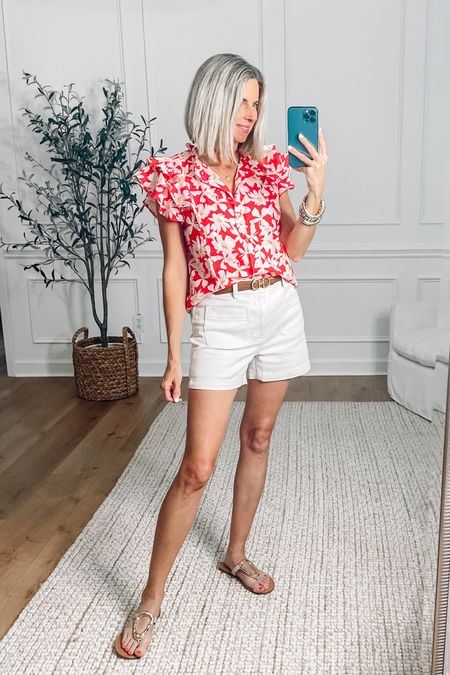 ⭐️ Walmart floral top and white denim shorts 
Wearing a small in top and 4 in the shorts
Love these sandals on sale today!  
Spring outfit 
Summer outfits 
Outfit ideas 




#LTKSaleAlert #LTKFindsUnder50 #LTKShoeCrush