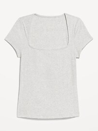 Ribbed Square-Neck T-Shirt | Old Navy (US)