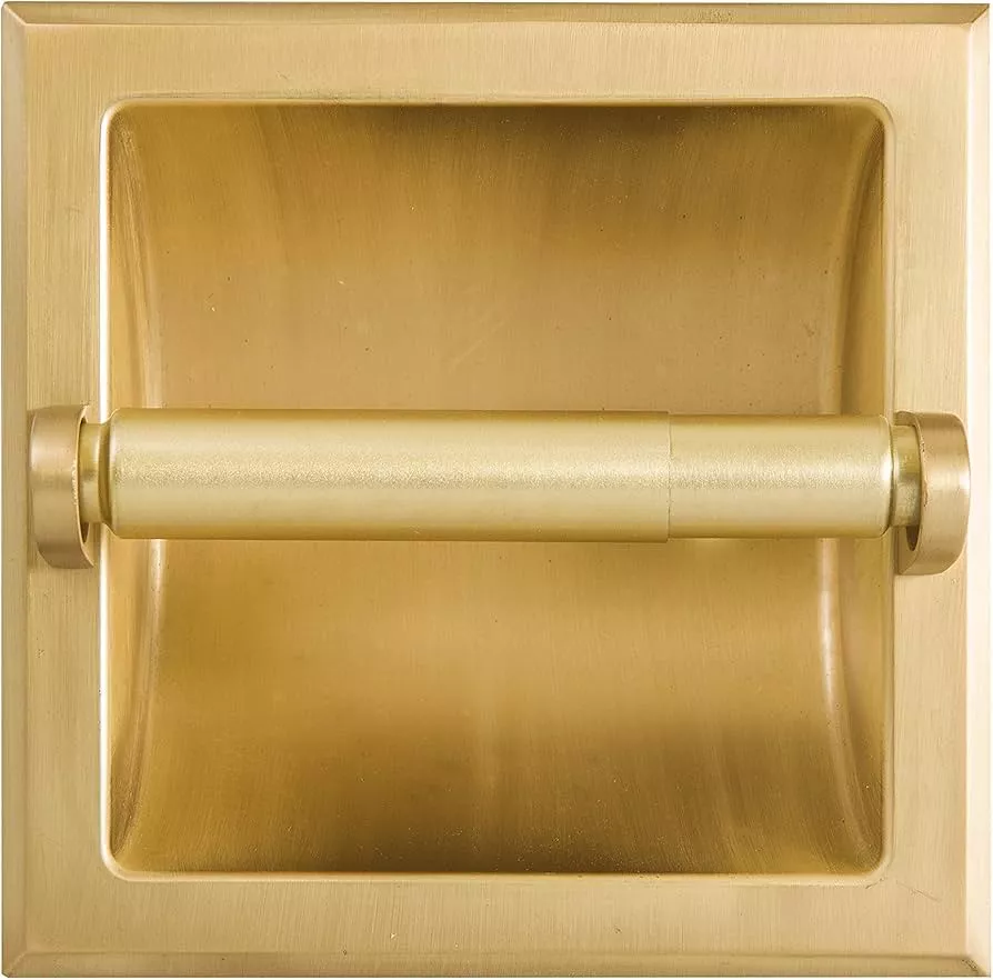 Noonext Toilet Paper Holder Gold, Adhesive Toilet Paper Holder with Phone  Shelf, Toilet Paper Roll Holder SUS304 Stainless Steel, Self Adhesive or