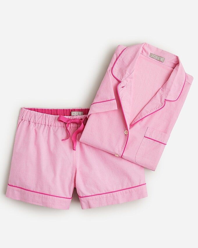 End-on-end cotton pajama short set | J.Crew US