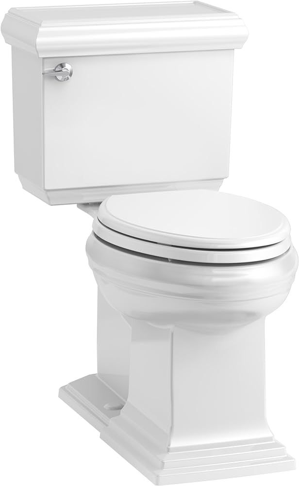 KOHLER K-6999-0 Memoirs Classic Comfort Height Elongated 1.28 GPF Toilet with Aqua Piston Flush T... | Amazon (US)