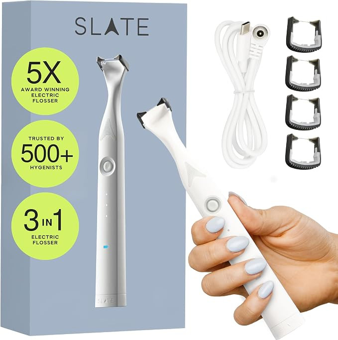 SLATE Electric Flosser | 3-in-1 Electric Flosser for Teeth w/ 3 Speeds - Dentist Invented Magic F... | Amazon (US)