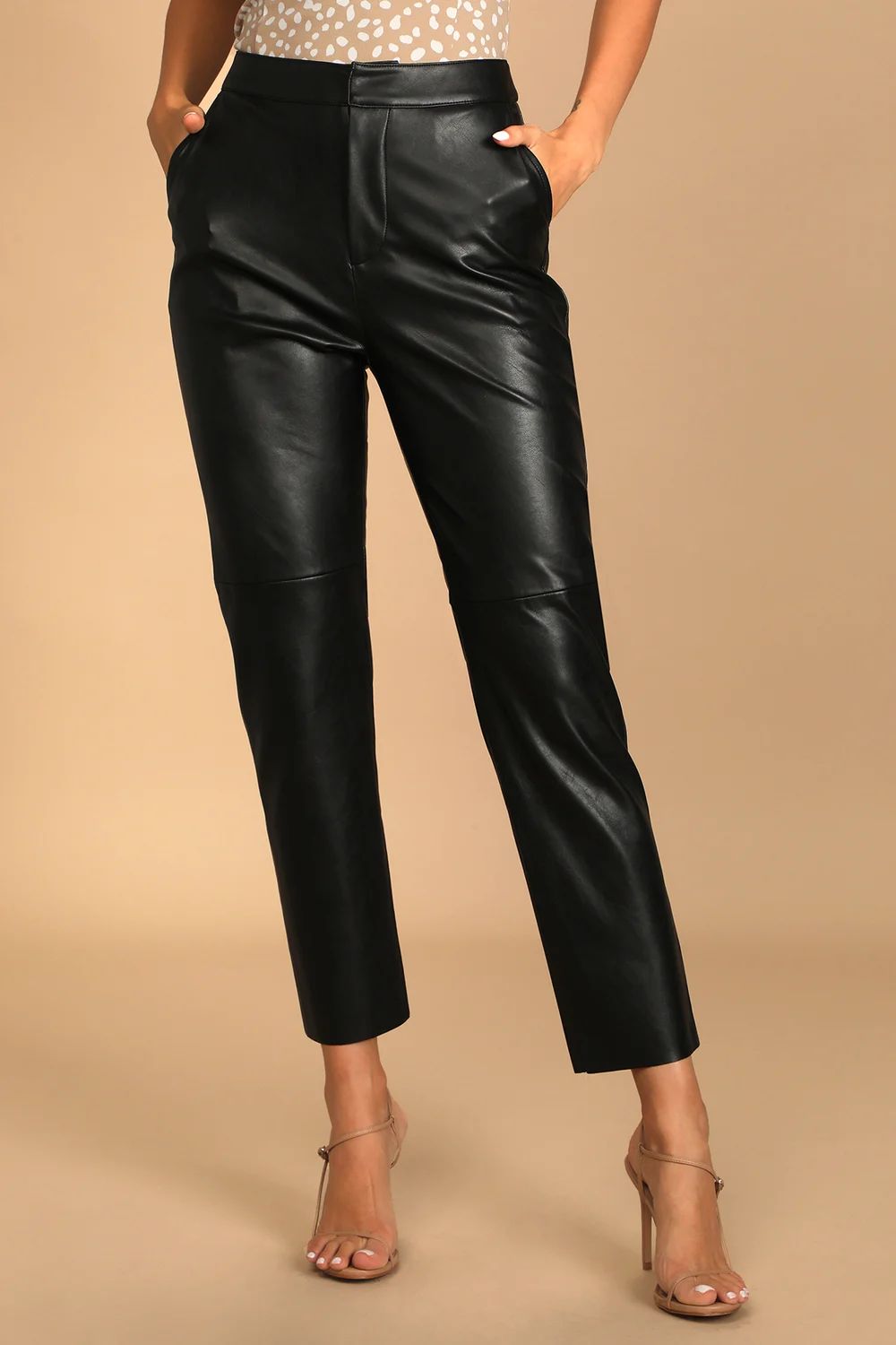 Open Minded Black Vegan Leather Pants | Lulus (US)