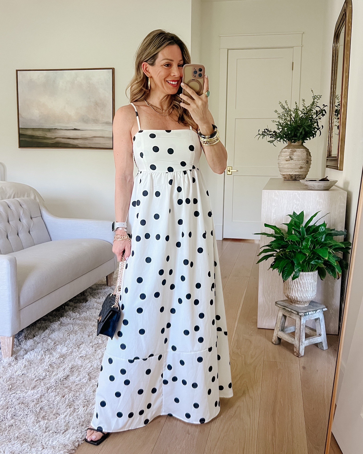 Amazon Spring Style 🌸 Polka dot maxi dress with a back cutout 

Dress Fit: I’m wearing a Small

#LTKOver40 #LTKgrwm #LTKPetite