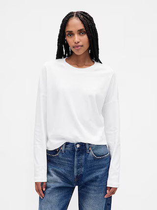 Supima® Cotton Oversized Crop T-Shirt | Gap (US)