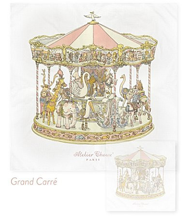 Atelier Choux Paris Carousel Grande Carre Blanket - One Size | Dillard's