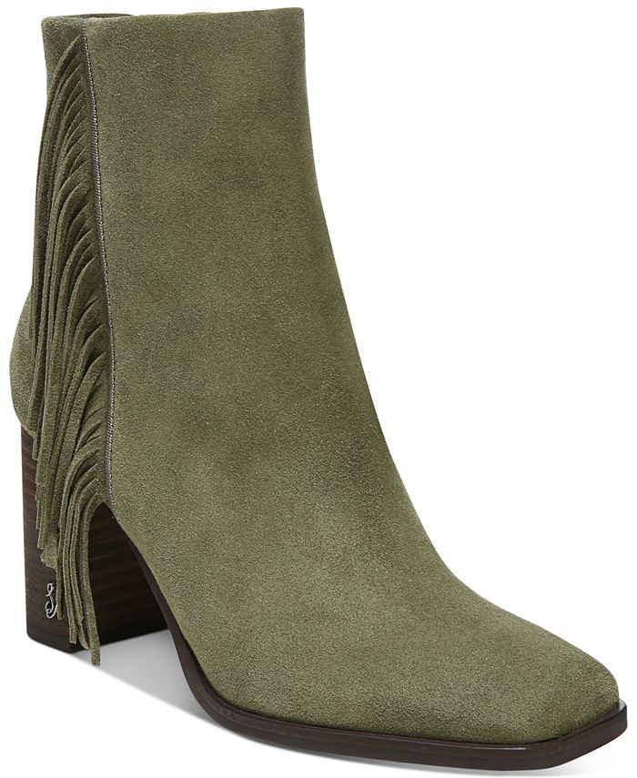 Sam Edelman Women's Ona Fringe Booties & Reviews - Boots - Shoes - Macy's | Macys (US)