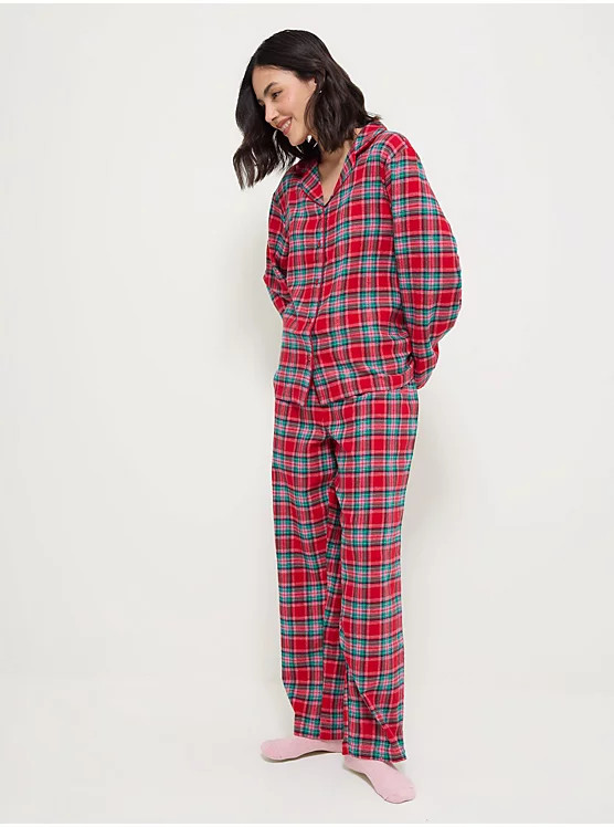 Red Tartan Long Sleeve Shirt Pyjamas | George at ASDA