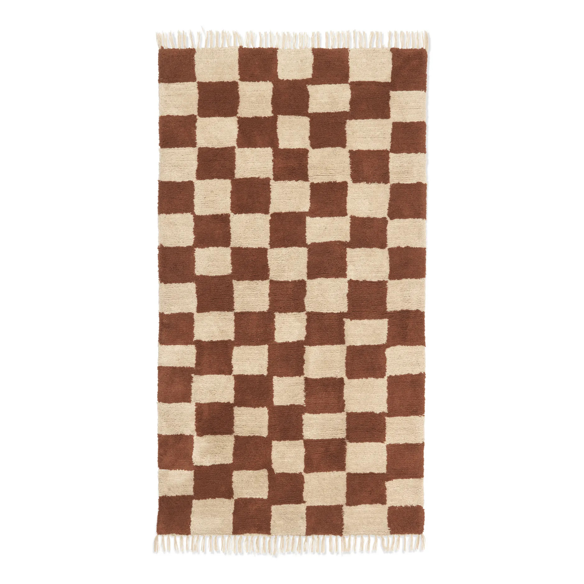 Mara checkerboard carpet  | Rust | Smallable