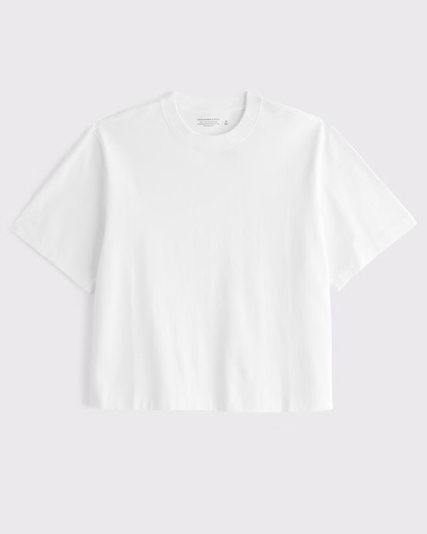 Men's Premium Heavyweight Cropped Tee | Men's | Abercrombie.com | Abercrombie & Fitch (US)