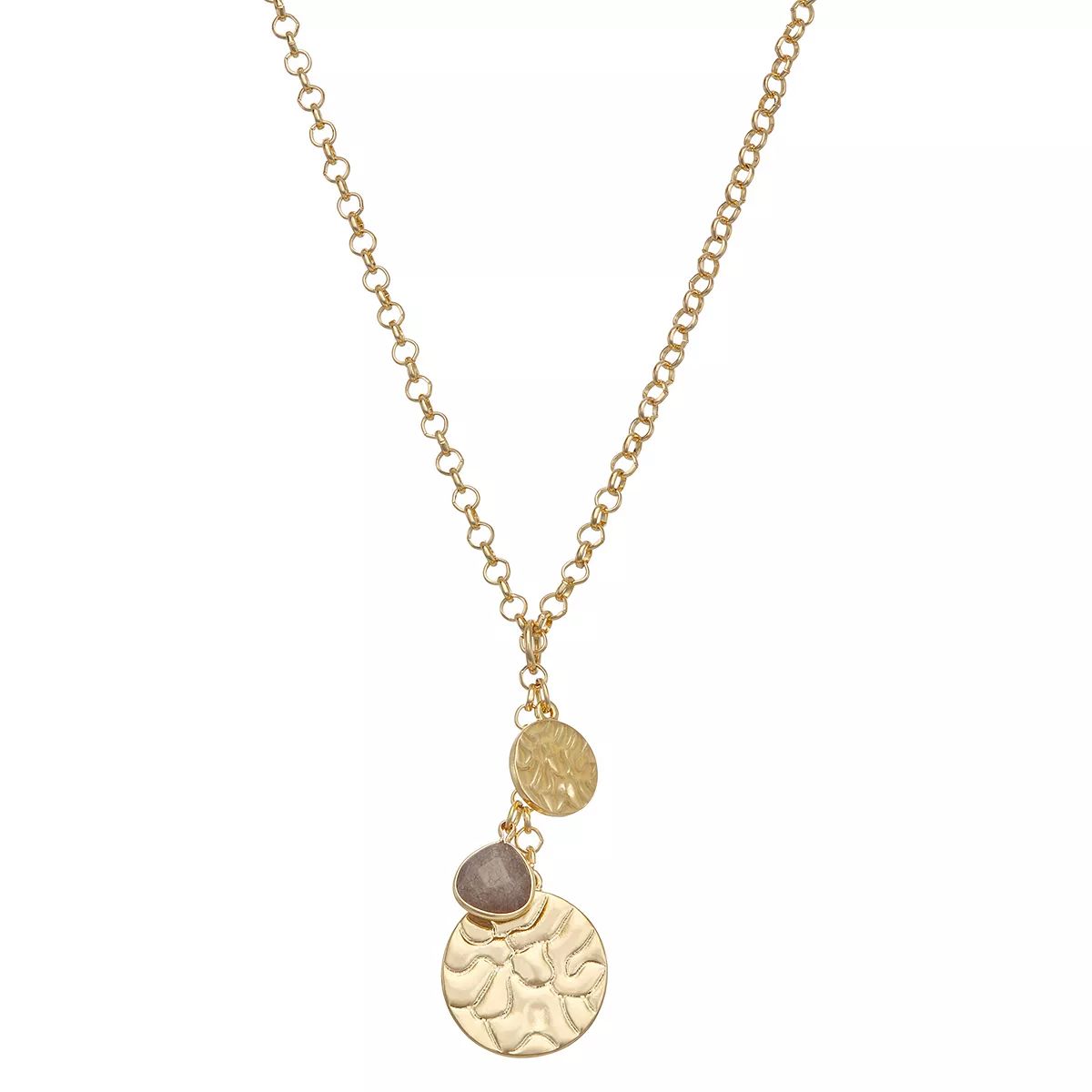 Sonoma Goods For Life® Gold Tone Agate Clustered Charms Necklace | Kohl's