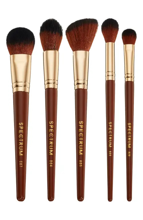 SPECTRUM Pantherine 5-Piece Makeup Brush Set $56 Value in Brown at Nordstrom | Nordstrom