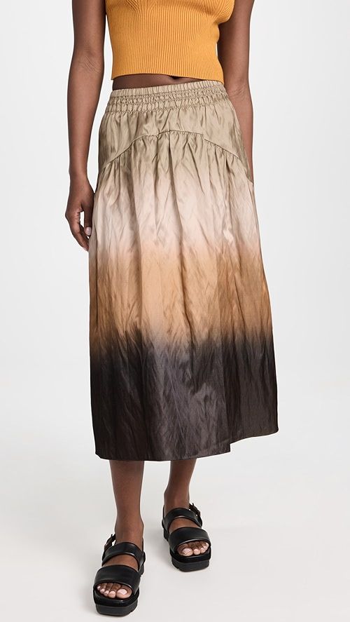 Dip Dye Smocked Skirt | Shopbop