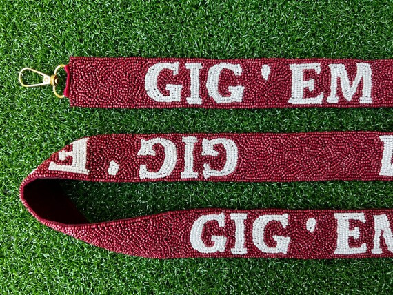 Texas A&M Bag Strap Gig 'em Bag Strap Gig 'em Aggies - Etsy | Etsy (US)
