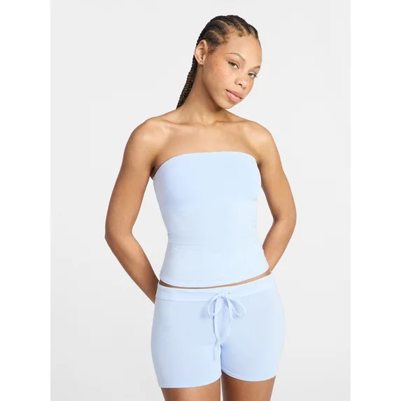 No Boundaries Cotton Stretch Jersey Tube Top, Women's XS-XXXL | Walmart (US)