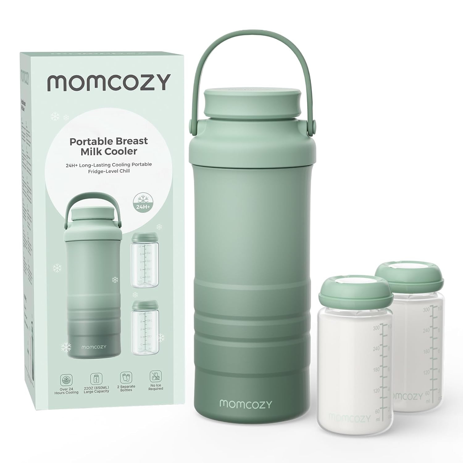 Momcozy 22oz Portable Breast Milk Cooler for Outdoor, Life Saver with 360° Total Cooling for 24 ... | Amazon (US)