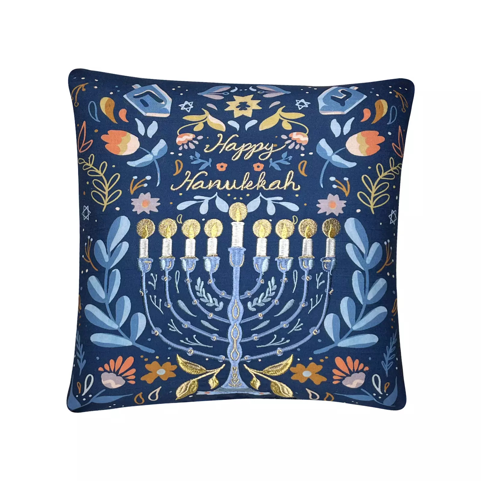 Celebrate Together™ Hanukkah Menorah ""Happy Hanukkah"" Throw Pillow, Blue | Kohl's
