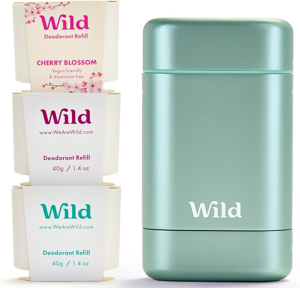 Wild - Aqua Case with Refill Variety Pack - Refillable Deodorant - Aluminum Free - Includes Fresh... | Amazon (US)