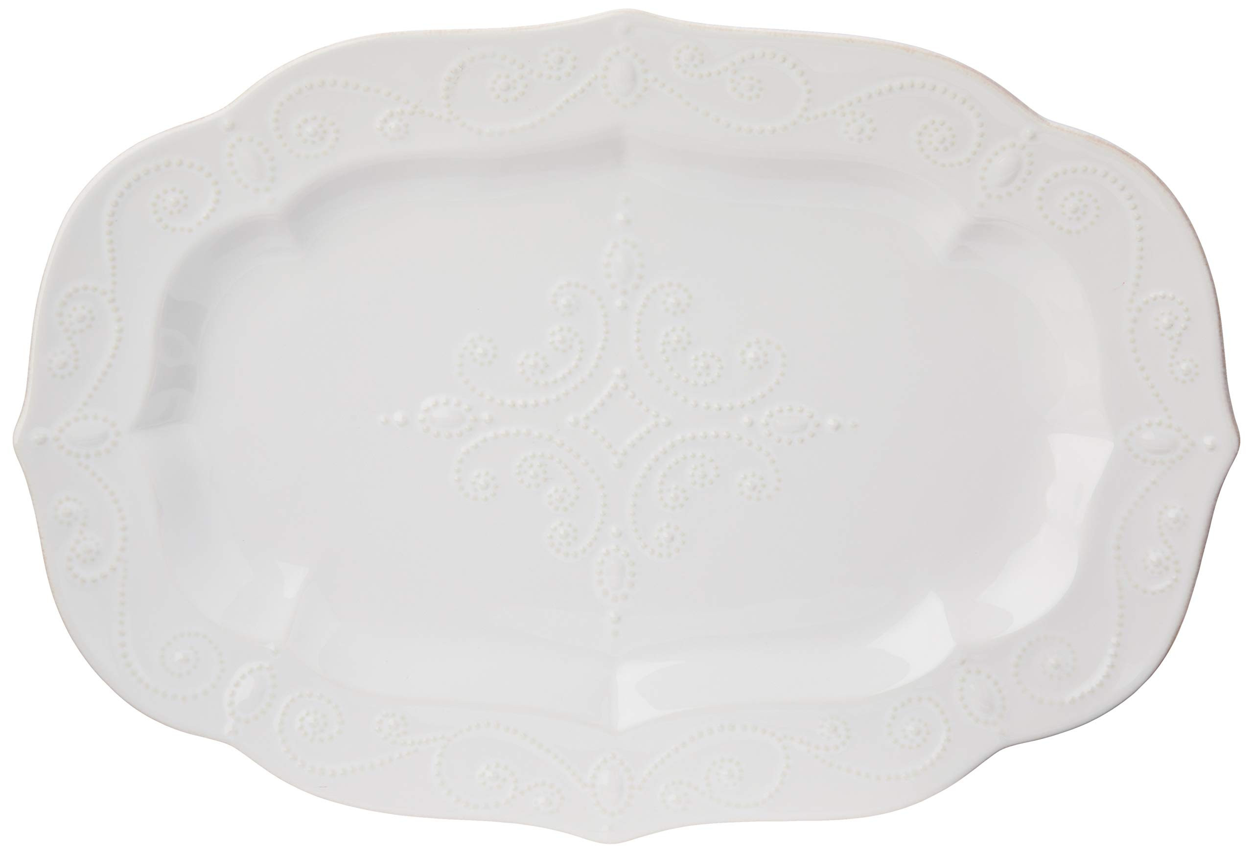 Lenox Serveware, Lenox French Perle White Serving Platter, Oval Shape, 18.5-Inch, Stoneware, Dish... | Amazon (US)
