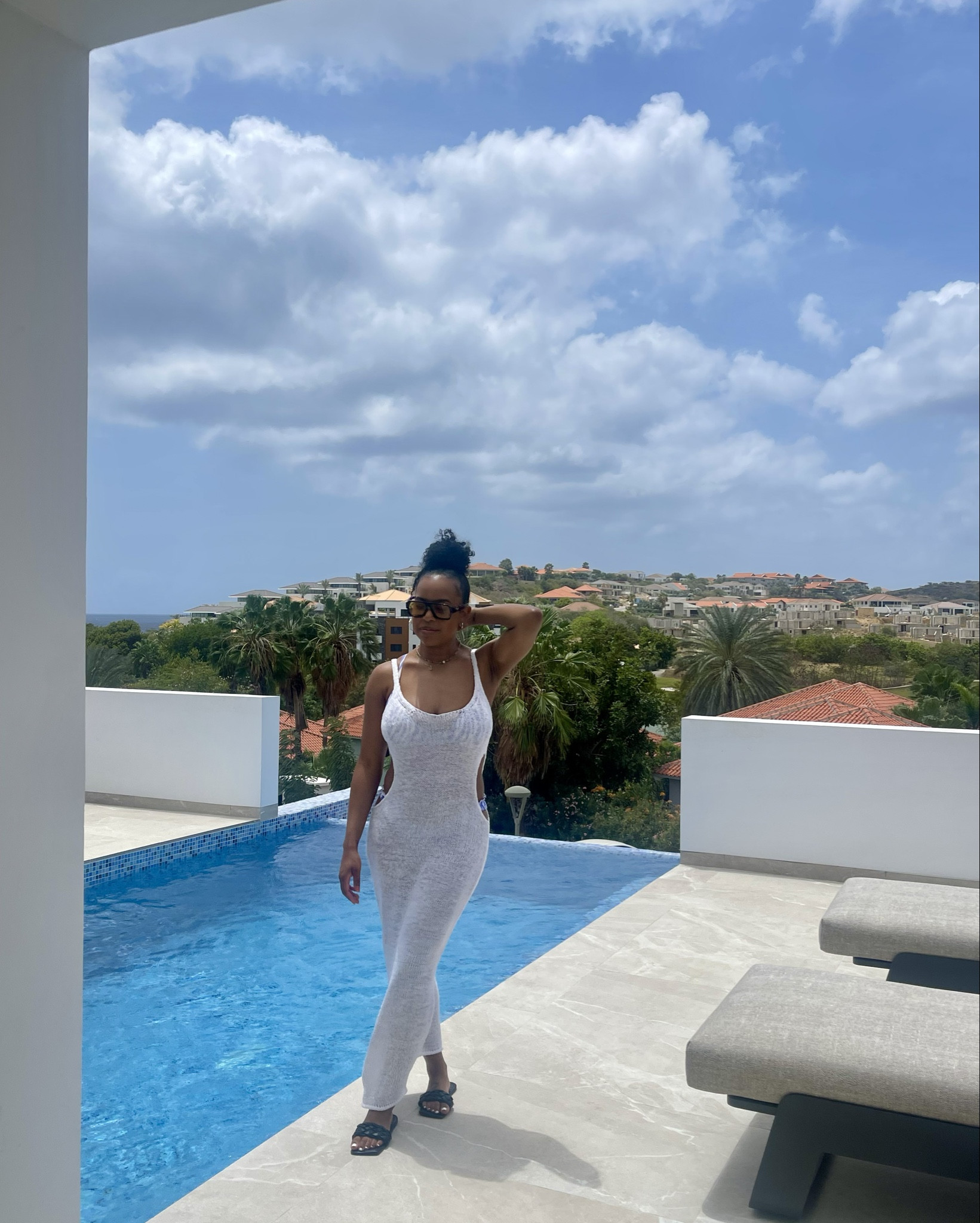 White cover-up dress from MESHKI! I am wearing a size Medium #swimsuitcoverup #vacationoutfits #whitedrwss 

#LTKSeasonal #LTKtravel #LTKfindsunder50
