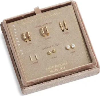 Chelsea28 6-Pack Huggie Hoop & Stud Earring Set | Nordstrom | Nordstrom