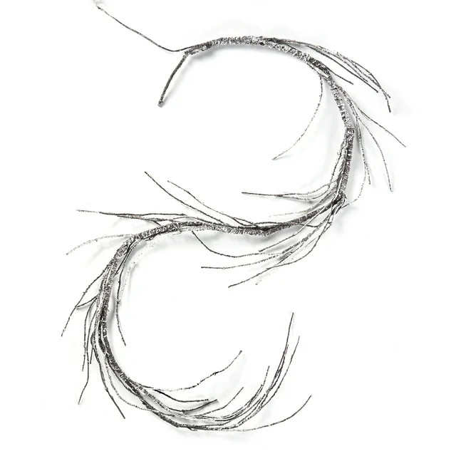 Noble House Pre-Lit 6" x 4' Artificial Twig Christmas Garland, Snowy | Walmart (US)