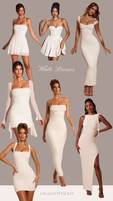 Bridal shower, wedding reception, rehearsal dinner dresses for wedding season 🤍 statement white dresses 

#LTKparties #LTKwedding