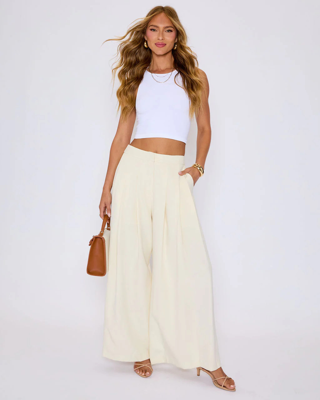 Polish Pleated Wide Leg Trouser | VICI
