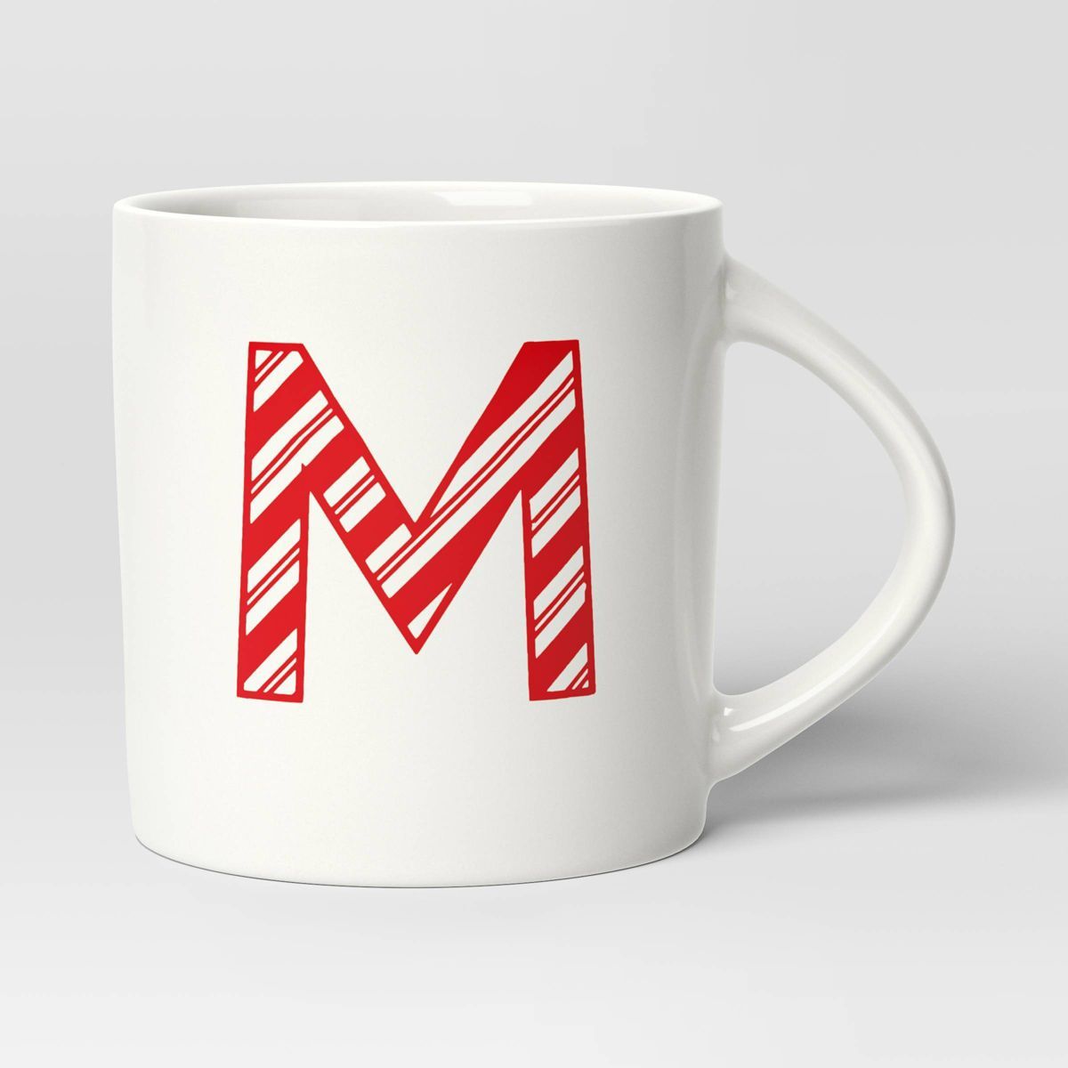 16oz Christmas Stoneware Monogram Mug White - Wondershop™ | Target