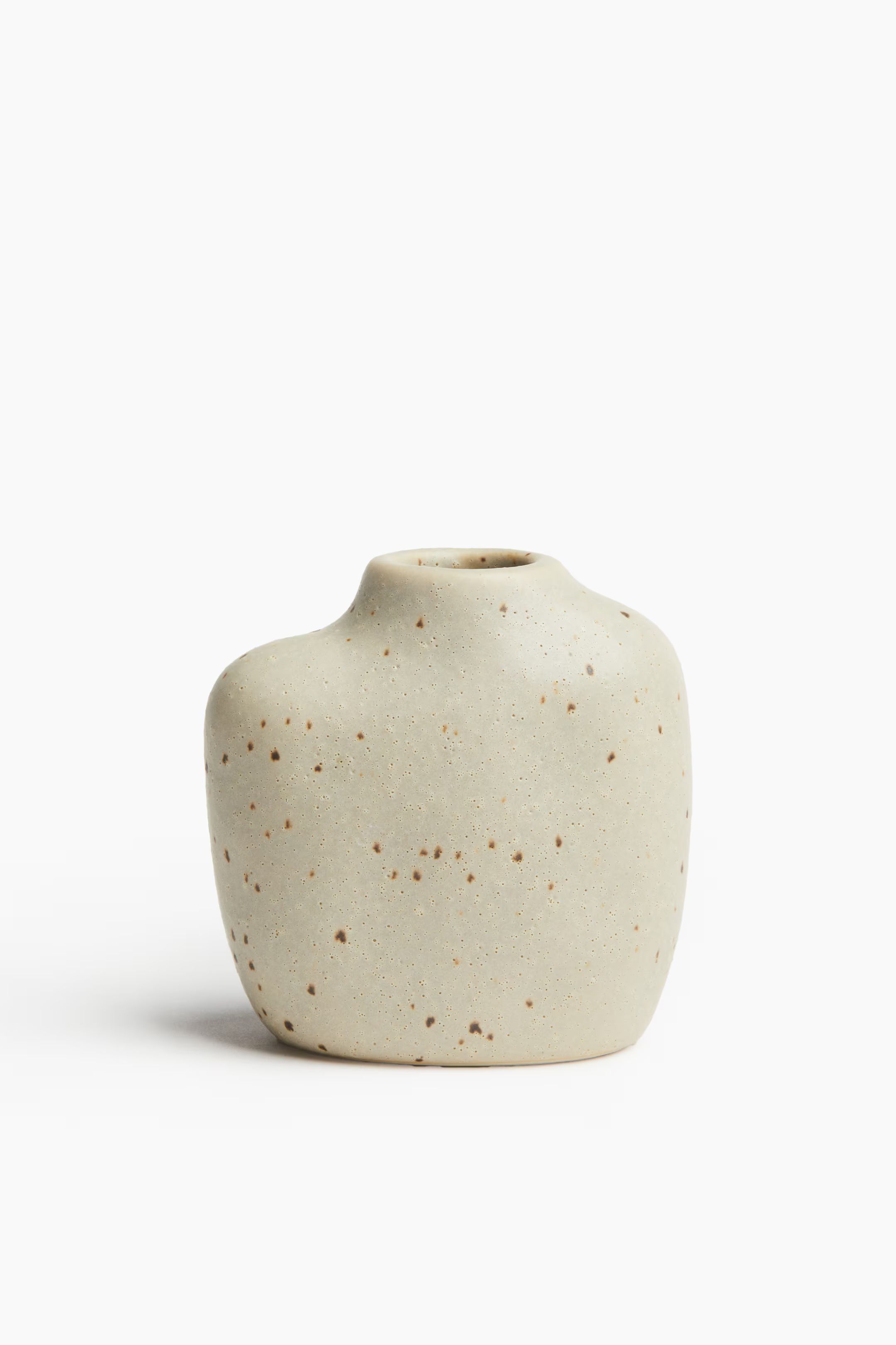 Small Irregular Stoneware Vase - Light beige/speckled - Home All | H&M US | H&M (US + CA)