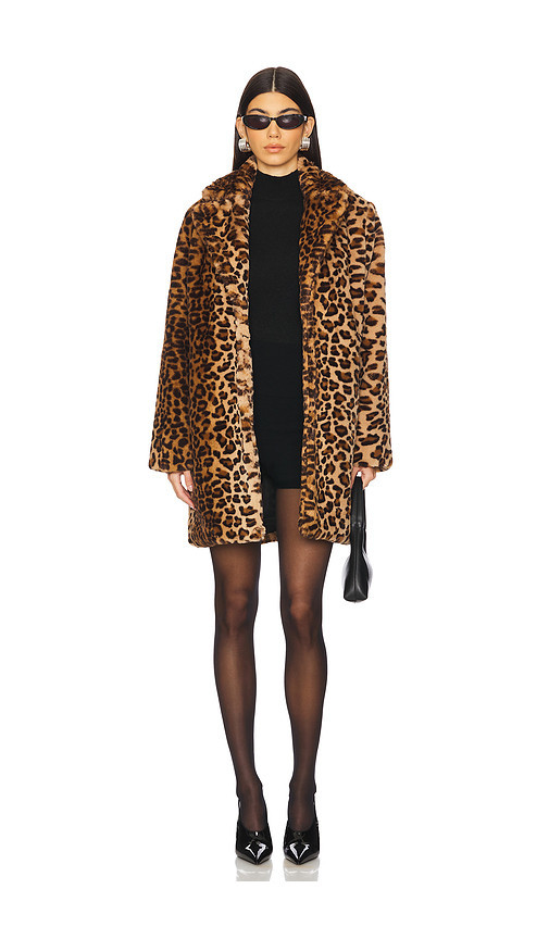 superdown Raina Faux Fur Coat in Brown Leopard. Size L | Revolve Clothing (Global)