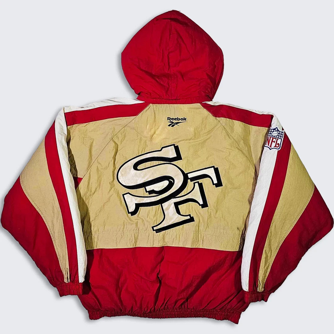 San Francisco 49ers Vintage 90s Reebok Puffer Jacket Starter Style NFL Pro Line Authentic Size Me... | Etsy (US)
