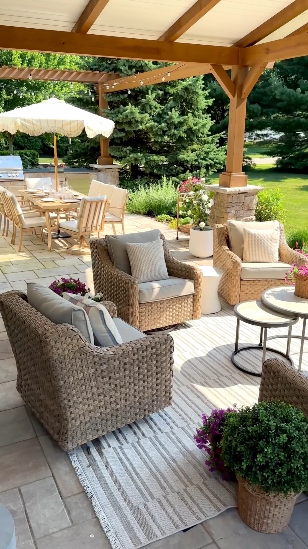 Backyard before and after ☺️

#LTKHome #LTKSeasonal