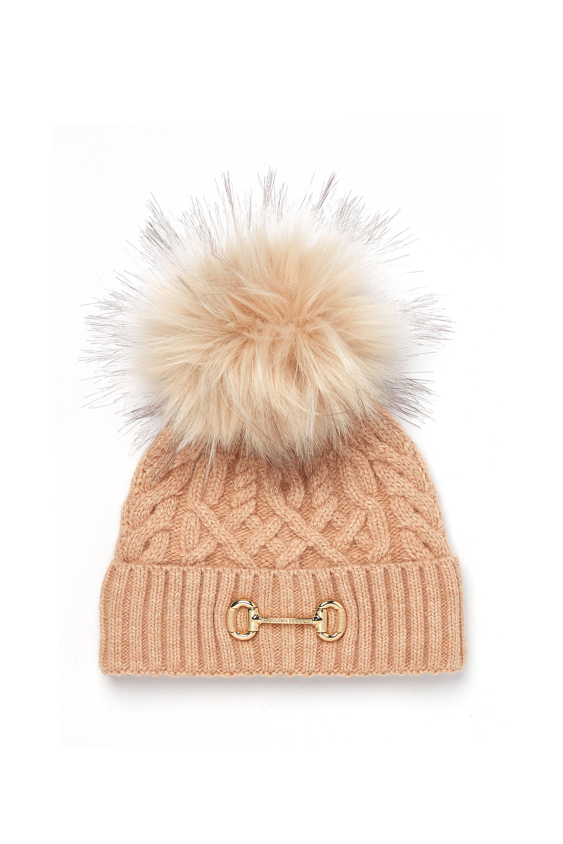Horsebit Bobble Hat (Camel) | Holland Cooper