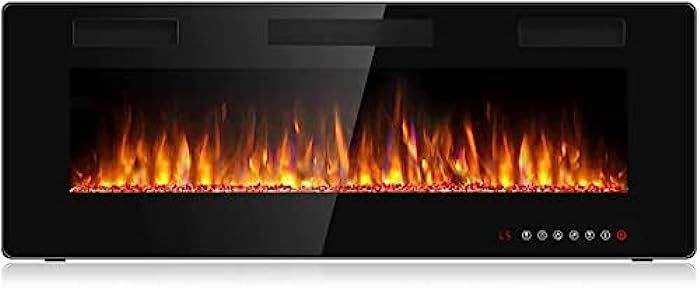 Amazon.com: BOSSIN 50 inch Ultra-Thin Silence Linear Electric Fireplace, Recessed Wall Mounted Fi... | Amazon (US)