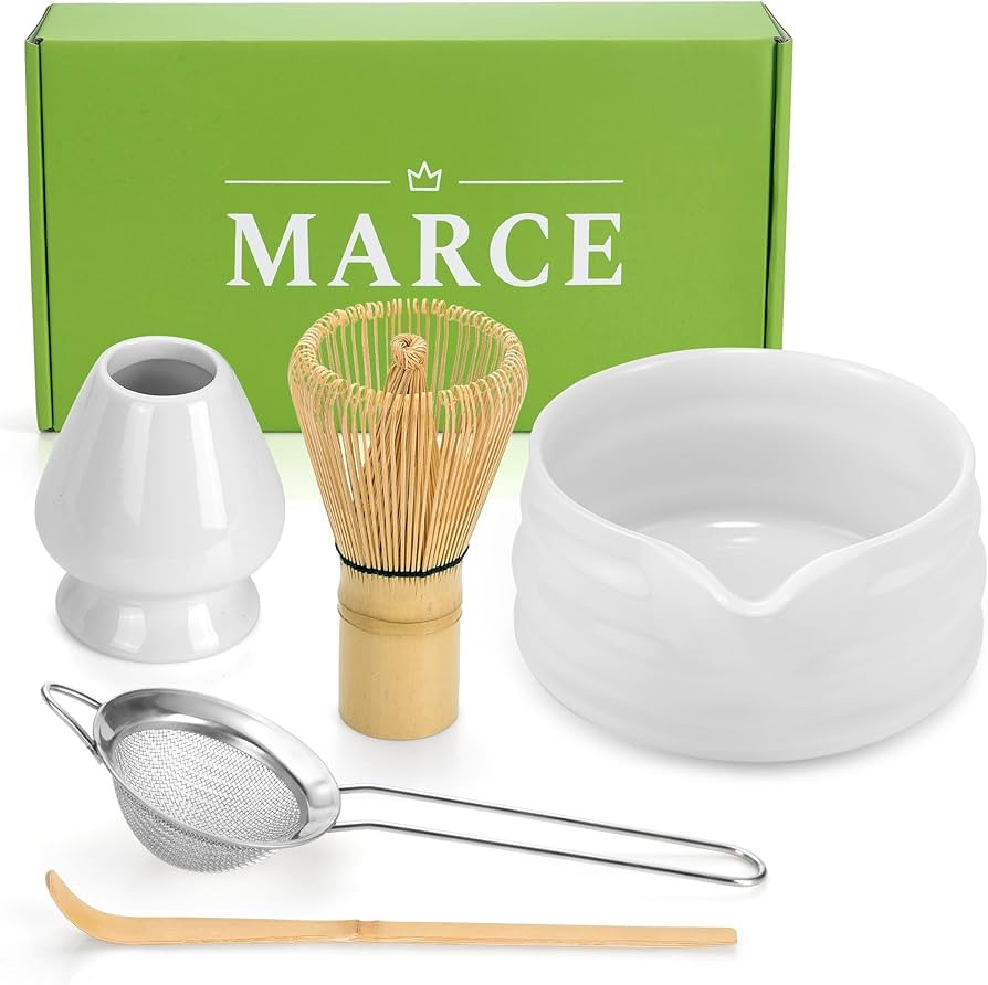 Marce Matcha Whisk Set- Matcha Bowl With Spout and Matcha Whisk- Matcha Set- Matcha Bowl (Matcha ... | Amazon (US)