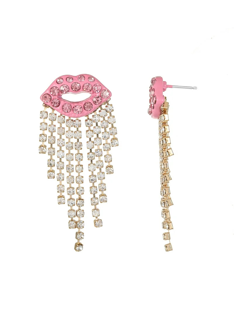 Packed Party Pink Kiss Earrings, 1 Pair - Walmart.com | Walmart (US)