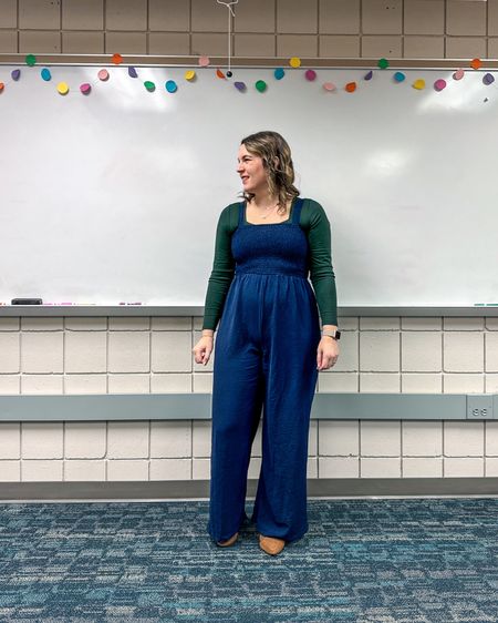 A jumpsuit + a bodysuit is a risky combination if you need to go to the bathroom quickly, but I made it work today & I like how it goes together. 

I’m in a size large in both  

#LTKfindsunder50 #LTKGiftGuide #LTKmidsize