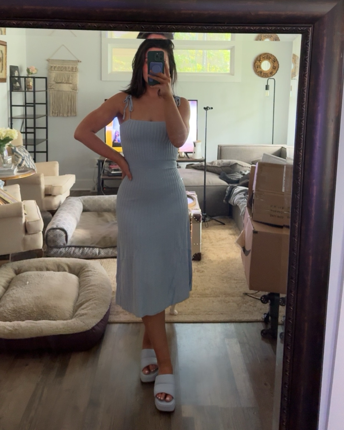 Light blue dress. On sale 

#LTKStyleTip #LTKFindsUnder50 #LTKSaleAlert