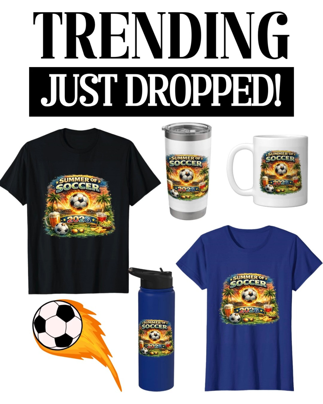 Just Dropped! Summer of Soccer 2026 is HERE and this tropical fan gear is giving total game day vibes 🌴⚽️🔥 Bright, bold, and perfect for watch parties, stadium days, or repping your love for the game all summer long… are you ready for this energy?! 💛
#LTKSeasonal #LTKSummer #LTKStyleTip #LTKTravel #LTKActive 

 #LTKSeasonal #LTKSaleAlert #LTKMens