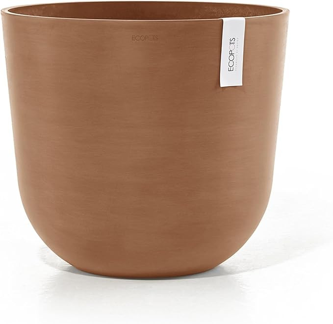 Ecopots Oslo Durable Modern Round Indoor/Outdoor Recycled-Based Composite Flower Pot Planter, Ter... | Amazon (US)