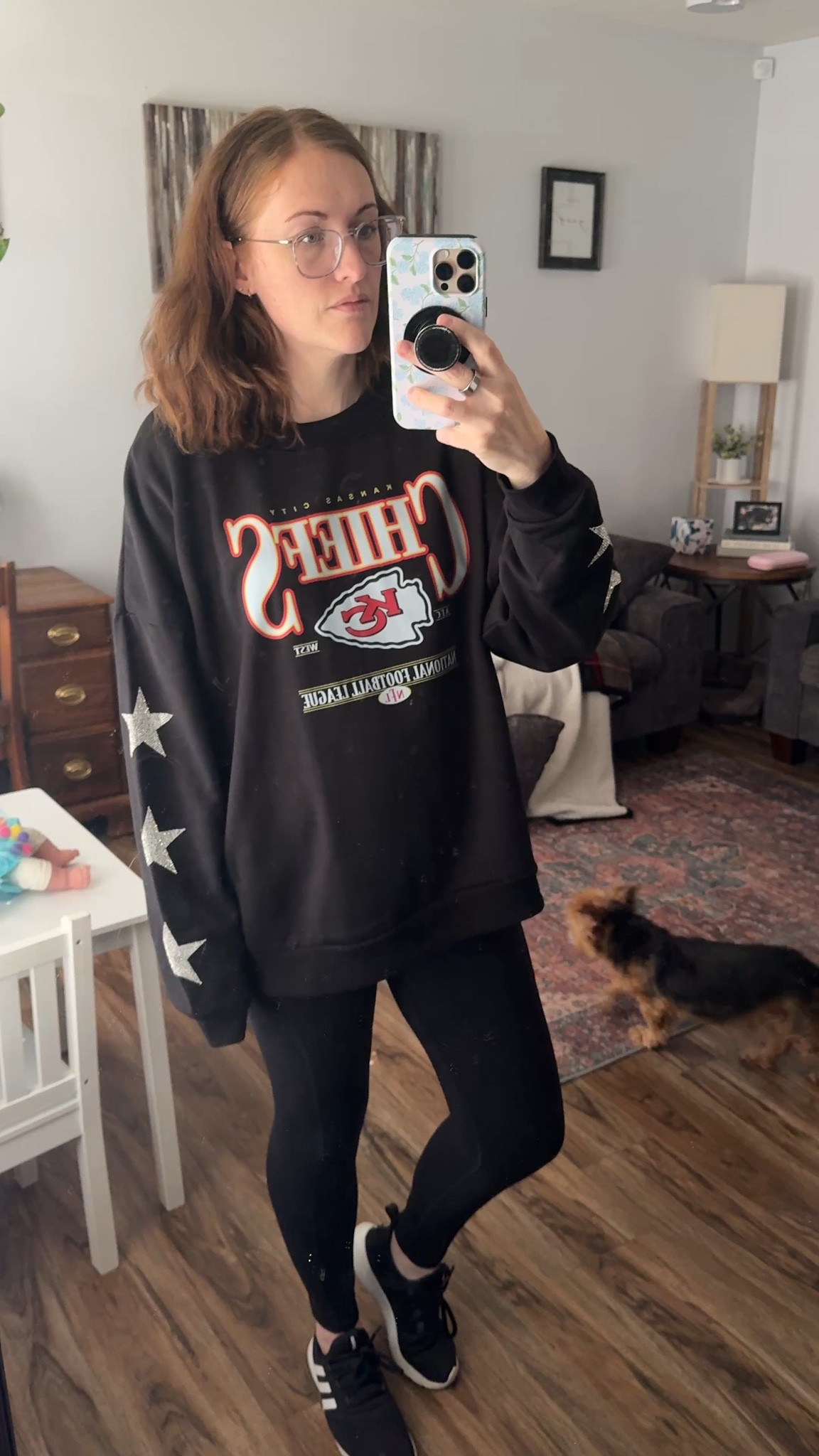 Comfy, cozy, and ready for game day ❤️🖤 Chiefs sweatshirt + leggings = the perfect Sunday fit 👏

#LTKMidsize #LTKFindsUnder50 #LTKSeasonal