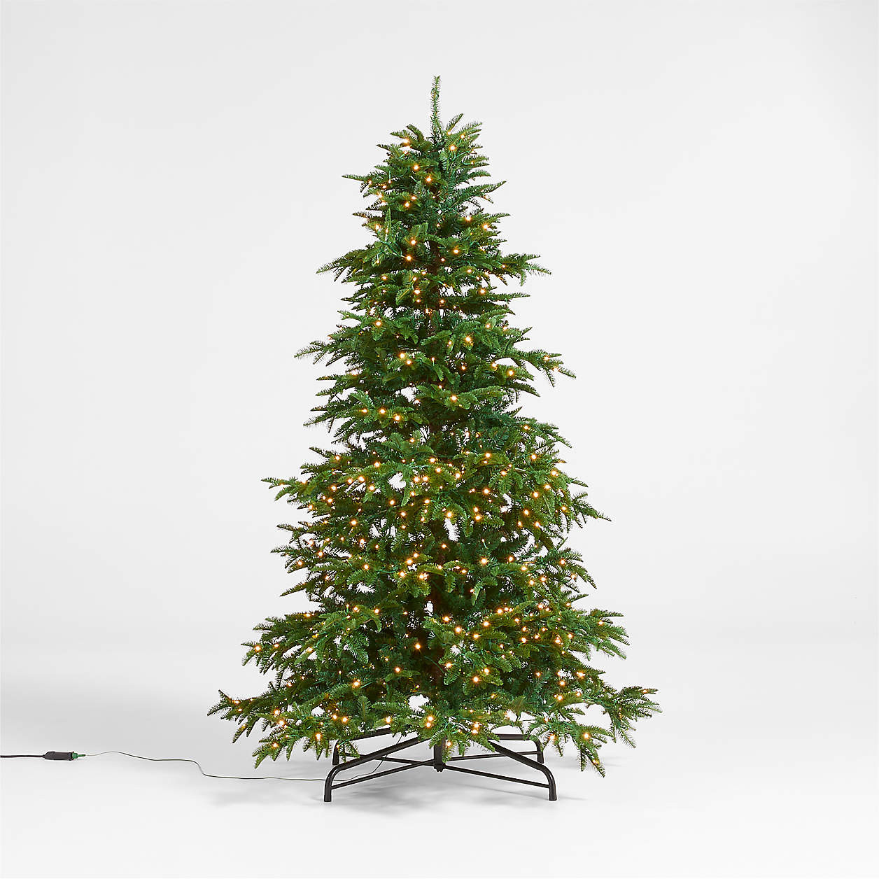 Faux Balsam Fir Pre-Lit LED Christmas Tree with White Lights 7.5' + Reviews | Crate & Barrel | Crate & Barrel