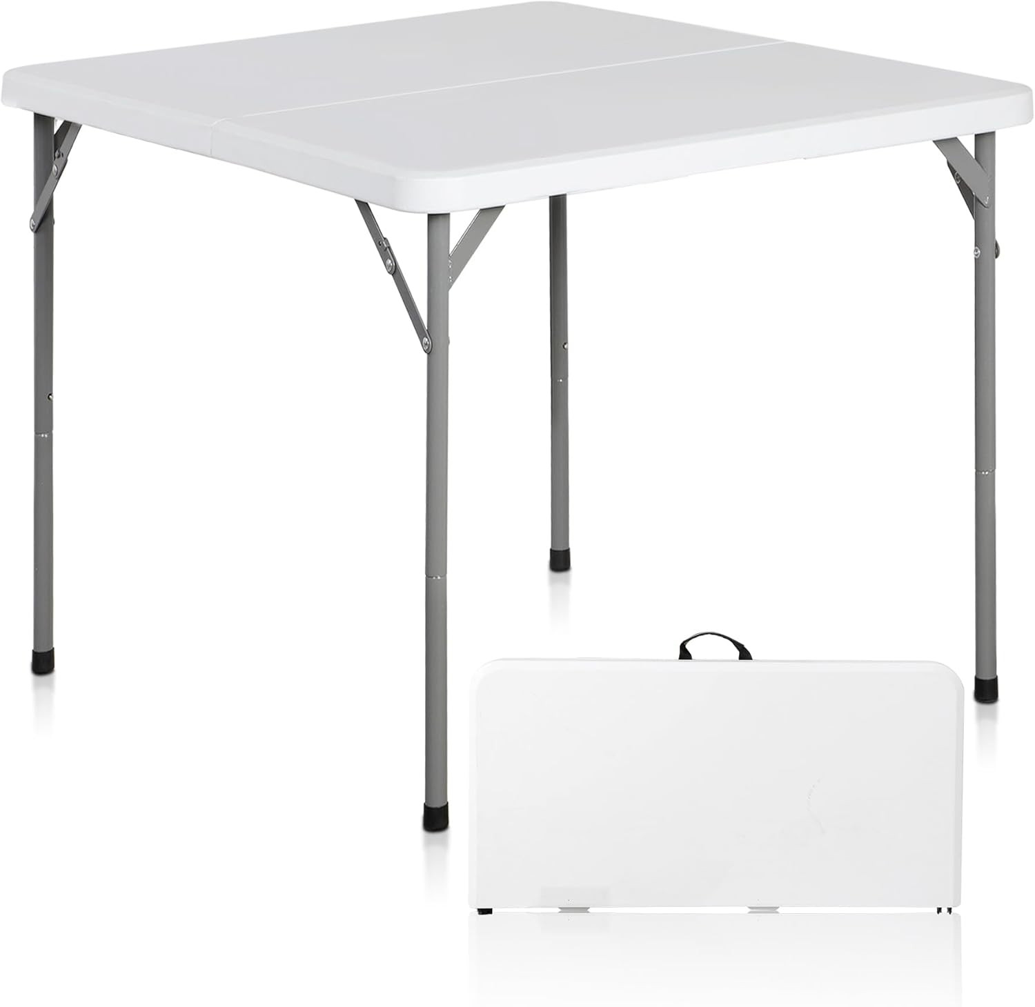 SUPER DEAL 3 Foot Square Folding Card Table, Indoor Outdoor Portable Plastic Heavy Duty Fold-in-H... | Amazon (US)