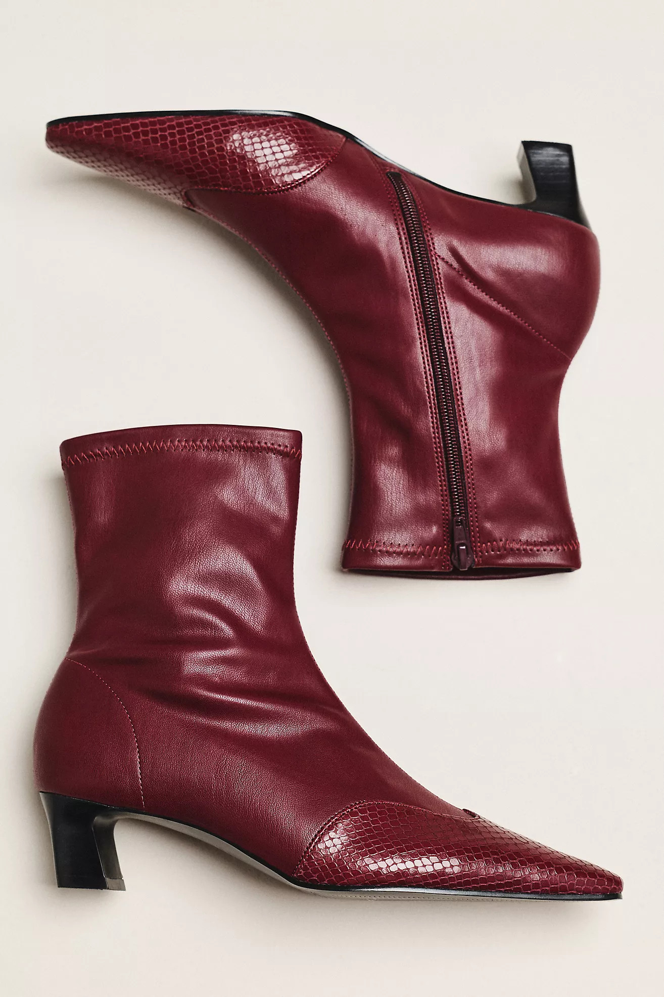 Maeve Cap-Toe Stretch Ankle Boots | Anthropologie (US)